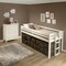 Alaterre Furniture Jasper Twin Junior Loft Bed, White Frame and Green Camouflage Print Bottom Playhouse Tent AJJP00WHATCGN - alternate 6